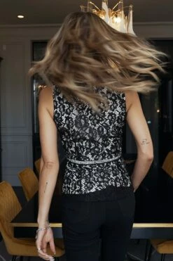 Black Luxe Lace Detail Top 9 Black Luxe Lace Detail Top -SOSANDAR Sales 0b130560da2b14601320bfbbd07943f4efc32338