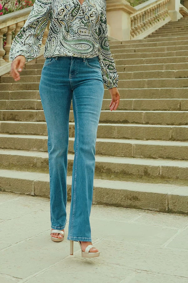 Mid Blue Mid Rise Bootcut Jeans 9 Mid Blue Mid Rise Bootcut Jeans - Image 7