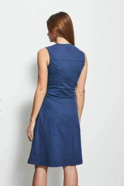 Indigo Blue Button Front Sleeveless Denim Dress 11 Indigo Blue Button Front Sleeveless Denim Dress -SOSANDAR Sales 2020 03 18 sosandar ecom shot 44 s20ddo50dm001w 38103