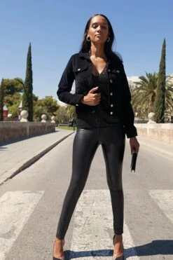 Black Velvet Denim Jacket 15 Black Velvet Denim Jacket -SOSANDAR Sales 2e26094bd239820a679ae5b55f16c3e01b46f401