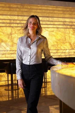 Silver Luxe Metallic Plisse Shirt 13 Silver Luxe Metallic Plisse Shirt -SOSANDAR Sales 38eb9925fcabe23c7b92681c0d9f735920bd6179