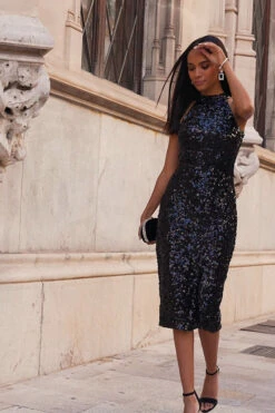 Black Sequin Halter Neck WOW Dress 13 Black Sequin Halter Neck WOW Dress -SOSANDAR Sales 42d3cba3c03224be6be06fc98ffb3de2b51510d4 1