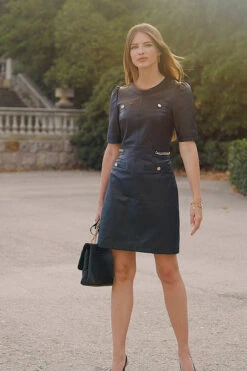 Black Leather Dress With Pocket Detail 13 Black Leather Dress With Pocket Detail -SOSANDAR Sales 6690bfe77a6f37ee45f7b80f161f1aa1eb0d1499