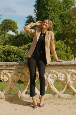 Tan Premium Faux Leather Blazer 13 Tan Premium Faux Leather Blazer -SOSANDAR Sales 6fc893ed3431856965bda1f9ffddf04468cf6fb4