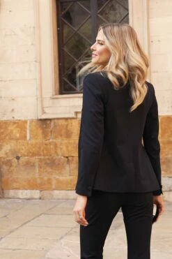 Black Satin Detail Tuxedo Blazer -SOSANDAR Sales 76b419c25d421e0bf50e6c09c7cda9baa9d9120b 1