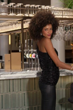 Black Sequin Asymmetrical One Shoulder Top 17 Black Sequin Asymmetrical One Shoulder Top -SOSANDAR Sales 7ab4176d77769abd69a93dab61f7de6f49ada745