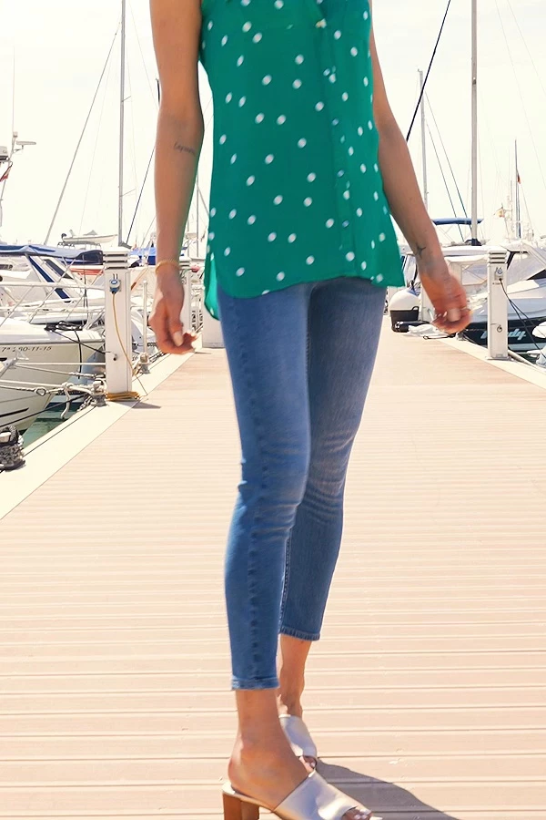 Mid Blue Cropped Perfect Skinny Jeans 9 Mid Blue Cropped Perfect Skinny Jeans - Image 7