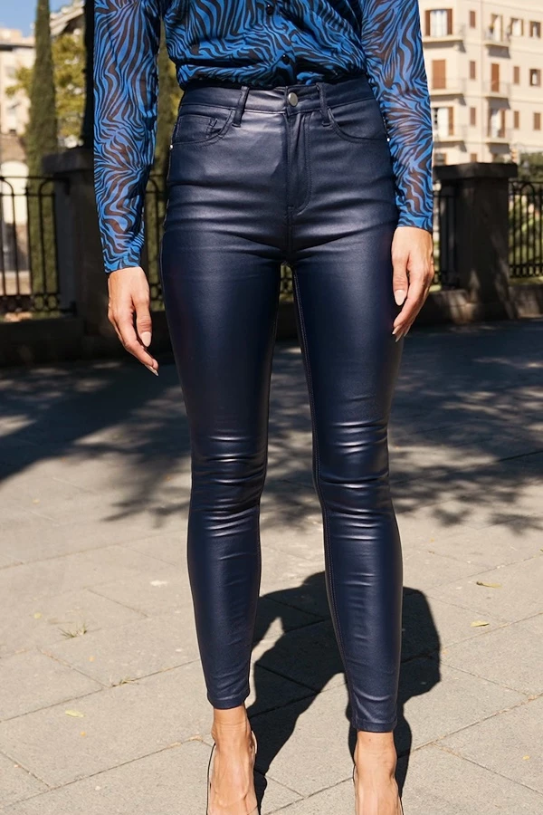 Midnight Blue Coated Perfect Skinny Jeans 9 Midnight Blue Coated Perfect Skinny Jeans - Image 7