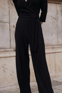 Black Plisse Wrap Front Jumpsuit 15 Black Plisse Wrap Front Jumpsuit -SOSANDAR Sales a12ae1c0b07872b1462c67fd68c152f0024dfdc8