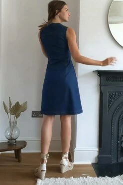 Indigo Blue Button Front Sleeveless Denim Dress 13 Indigo Blue Button Front Sleeveless Denim Dress -SOSANDAR Sales a1b5fdba3aecfcd0040208bb7de74d7bc280d497