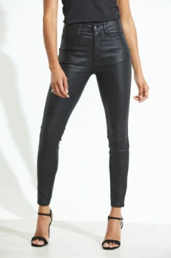 Black Textured Coated Skinny Jean 13 Black Textured Coated Skinny Jean -SOSANDAR Sales a20bd020 56896