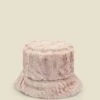 Taupe Faux Fur Bucket Hat -SOSANDAR Sales a22ac032nl0015 a