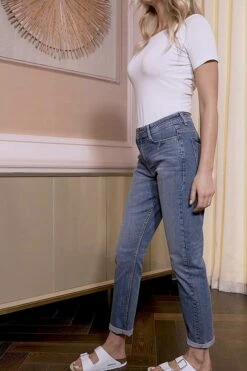 Mid Blue Relaxed Fit Boyfriend Jeans -SOSANDAR Sales aac07f7778b1313327e20f99c8ad718008464347