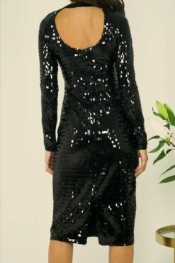 Black Sequin Cut Out Back Detail Dress 17 Black Sequin Cut Out Back Detail Dress -SOSANDAR Sales b45694e901b46131ddd818115187e7c59b6c71bf