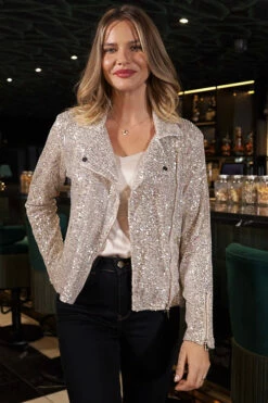 Silver Luxe Sequin Biker Jacket 13 Silver Luxe Sequin Biker Jacket -SOSANDAR Sales d3c29dbac58a47f33e69b78843f471a91b3ca520