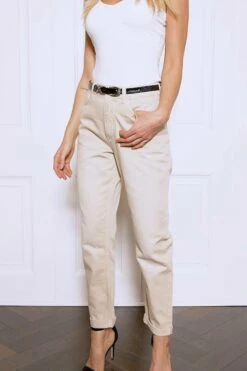 Ecru Girlfriend Jeans -SOSANDAR Sales d5160d9f928bd61f43f762eb6d1f6257a0b75ed4