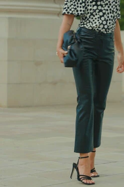 Black Faux Leather Kick Flare Cropped Trousers 15 Black Faux Leather Kick Flare Cropped Trousers -SOSANDAR Sales d6ac13f244e747f3a8521b1da8492667256bd1da