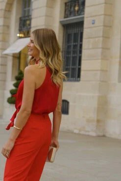 Red Satin Corsage Ruffle Detail Halter Neck Top 17 Red Satin Corsage Ruffle Detail Halter Neck Top -SOSANDAR Sales da9034fb0dd4987de77652cf833e4e625c710fb8