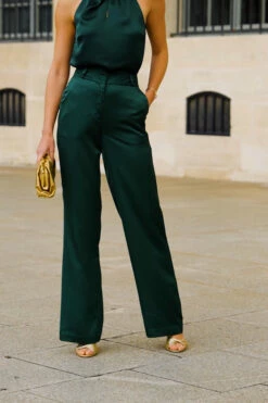 Emerald Green Satin Wide Leg Trousers -SOSANDAR Sales ee82e75f9738841d916f6fdd10f62c098b562b36 1