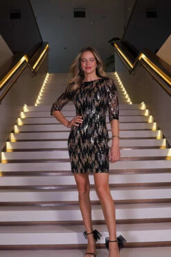 Black & Gold Scatter Sequin Shift Dress 11 Black & Gold Scatter Sequin Shift Dress -SOSANDAR Sales facb42ba70c8d2709cc8c5f84f06492b819f60a8