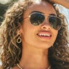 Gold Aviator Sunglasses