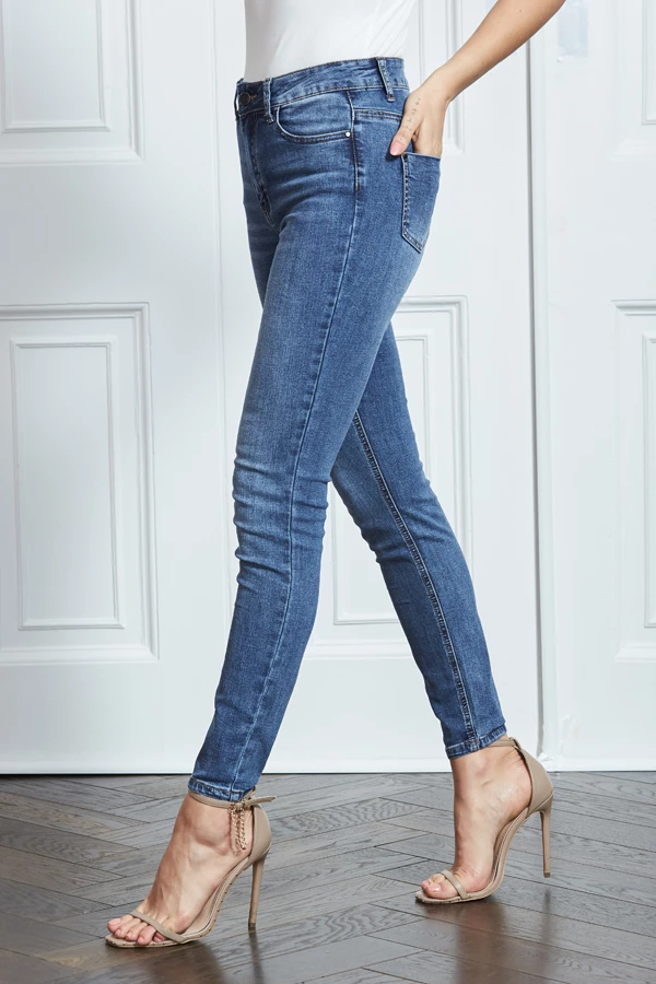 Grace Mid Blue Skinny Jeans 5 Grace Mid Blue Skinny Jeans - Image 3