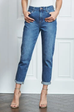 Mid Blue Mom Jeans -SOSANDAR Sales s16 s20bd004be0010 004 3