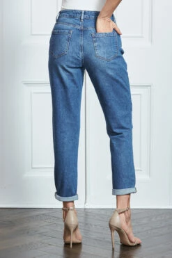 Mid Blue Mom Jeans -SOSANDAR Sales s16 s20bd004be0010 061 3