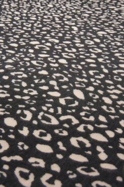 Black Leopard Print Scarf -SOSANDAR Sales s20as001mi0001 b