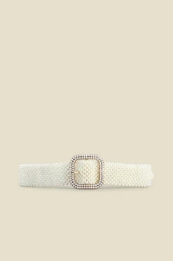 Pearl Waist Belt With Buckle -SOSANDAR Sales s23ac011we b