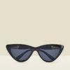 Black & Gold Chain Detail Cateye Sunglasses 2 Black & Gold Chain Detail Cateye Sunglasses -SOSANDAR Sales s23ac022mlbk a