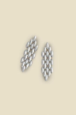 Silver Flat Chain Link Earrings 5 Silver Flat Chain Link Earrings -SOSANDAR Sales s23ac025mc0003 b rc