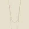 Gold Dainty Stone Long Layering Necklace -SOSANDAR Sales s23ac032mc0003 a