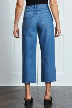 Mid Blue Denim Culotte Jeans 12 Mid Blue Denim Culotte Jeans -SOSANDAR Sales s36 s21bd020 s21tw137 072 1