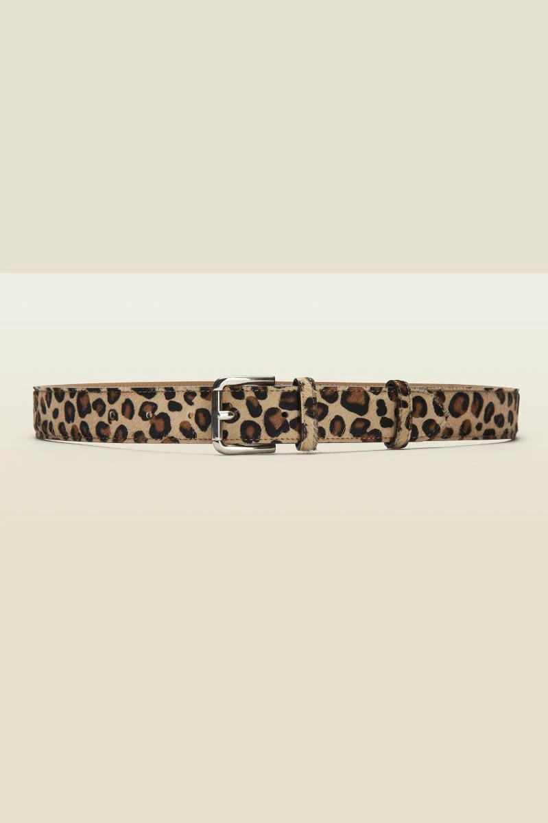 Leopard Pony Waist Belt With Gold Square Buckle 5 Leopard Pony Waist Belt With Gold Square Buckle - Image 3