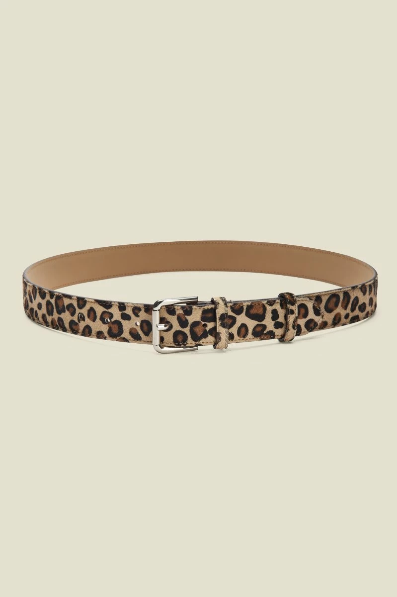 Leopard Pony Waist Belt With Gold Square Buckle 4 Leopard Pony Waist Belt With Gold Square Buckle - Image 2