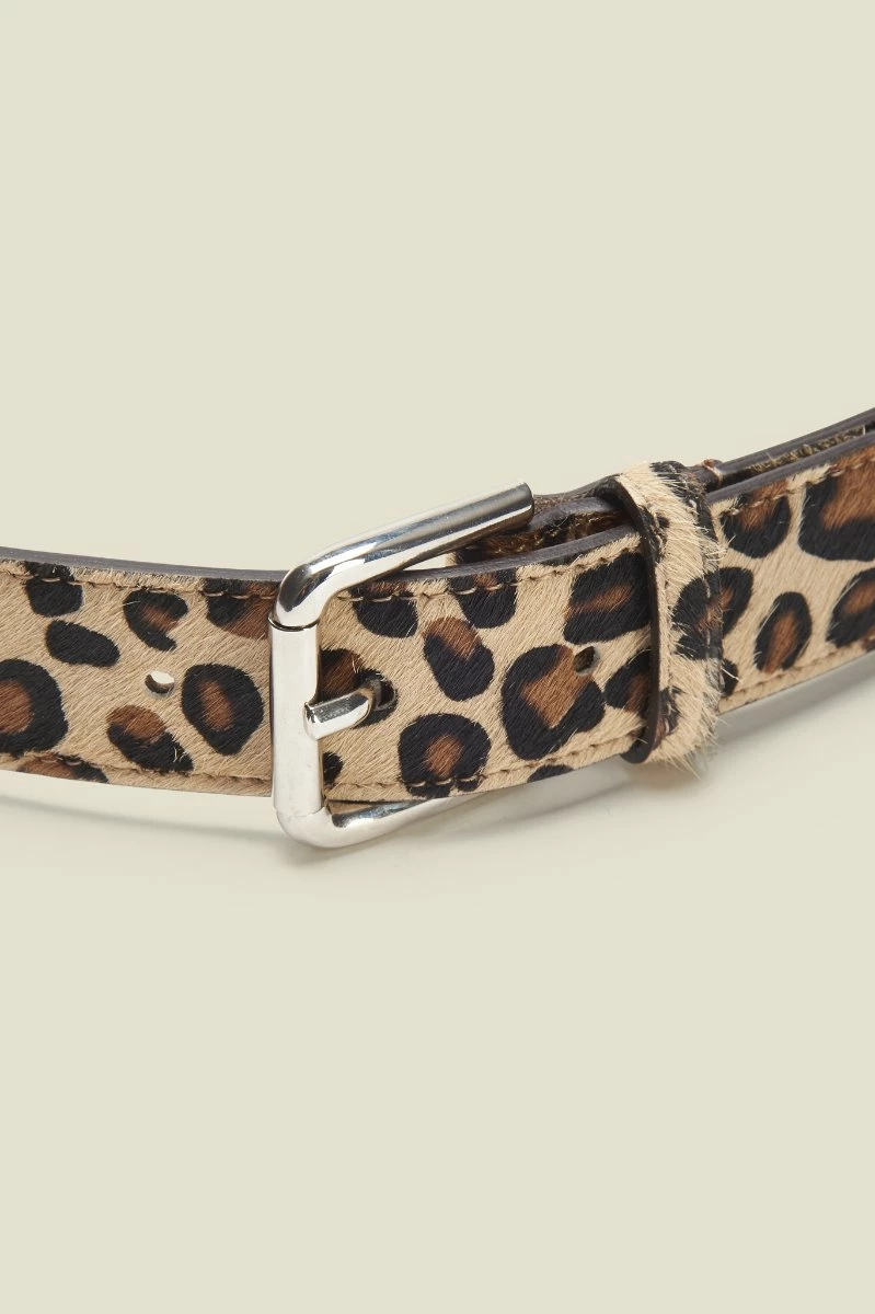 Leopard Pony Waist Belt With Gold Square Buckle 7 Leopard Pony Waist Belt With Gold Square Buckle - Image 5