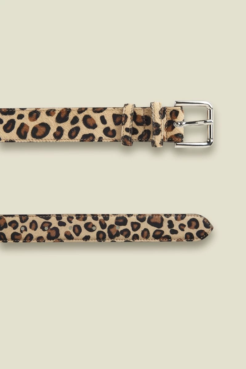Leopard Pony Waist Belt With Gold Square Buckle 6 Leopard Pony Waist Belt With Gold Square Buckle - Image 4
