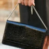 Black Snake Faux Leather Clutch Bag -SOSANDAR Sales web 04 s21dp001 164