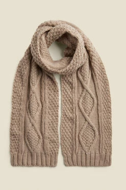 Kelly Stone Cable Knit Scarf -SOSANDAR Sales web a21ac031be a