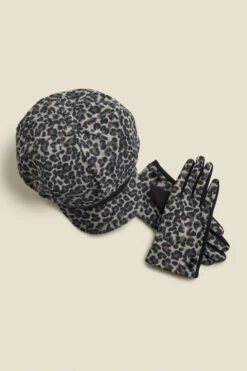 Oslo Leopard Print Baker Boy Hat -SOSANDAR Sales web a21ac12bkan d 1