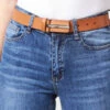 Tan Leather Waist Belt With Gold Clasp 2 Tan Leather Waist Belt With Gold Clasp -SOSANDAR Sales web d2s11 s21tk108gy a19bd004io 171 1