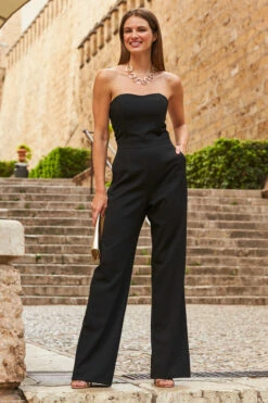 Black Premium Bandeau Wide Leg Jumpsuit With Pockets 15 Black Premium Bandeau Wide Leg Jumpsuit With Pockets -SOSANDAR Sales web 06 a22jw005bk0001 176