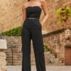 Black Premium Bandeau Wide Leg Jumpsuit With Pockets -SOSANDAR Sales web 06 a22jw005bk0001 260