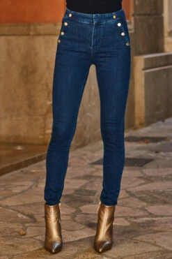 Indigo Blue Button Pocket Skinny Jeans 9 Indigo Blue Button Pocket Skinny Jeans -SOSANDAR Sales web 17 a19ol004pk0020 s23tk655pt0009 s23bd003be0032 461