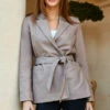 Taupe Luxe Leather Belted Blazer 2 Taupe Luxe Leather Belted Blazer -SOSANDAR Sales web 19 s23dj081bk0001 095