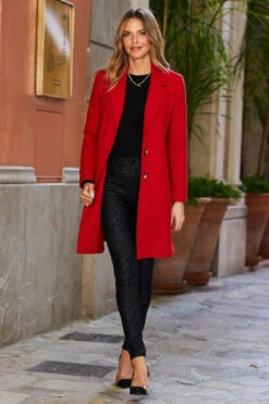 Black Textured Leopard Print Coated Skinny Jeans -SOSANDAR Sales web 21 aow07rd00021 a0bd01bk00021 007 1