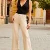 Ecru Cropped Wide Leg Jeans -SOSANDAR Sales web 2303 043 s23bd029eu0001 s22tj153bk0001 s23od005be0010 043 598