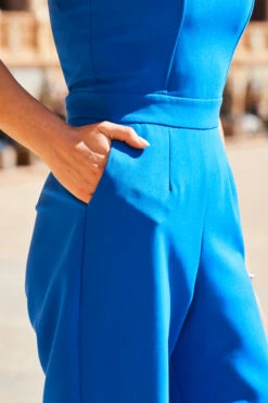 Cobalt Blue Premium Bandeau Wide Leg Jumpsuit With Pockets 15 Cobalt Blue Premium Bandeau Wide Leg Jumpsuit With Pockets -SOSANDAR Sales web 2303 05 a22jw005be0001 05 0206