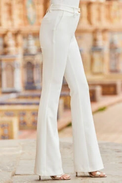 Ivory Premium Kick Flare Trousers 10 Ivory Premium Kick Flare Trousers -SOSANDAR Sales web 2303 15 s23bw013iv0001 s23ow076iv0001 s23tw089cm0002 15 361